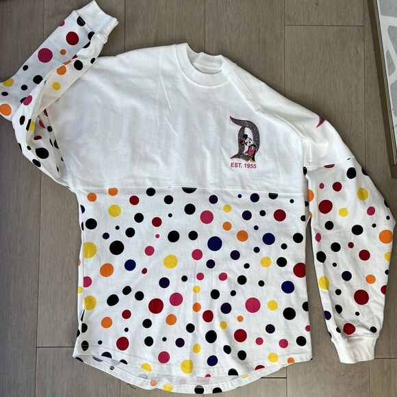 Disney Parks Disneyland Minnie Mouse Polka Rock The Dots Jersey S Sweatshirt